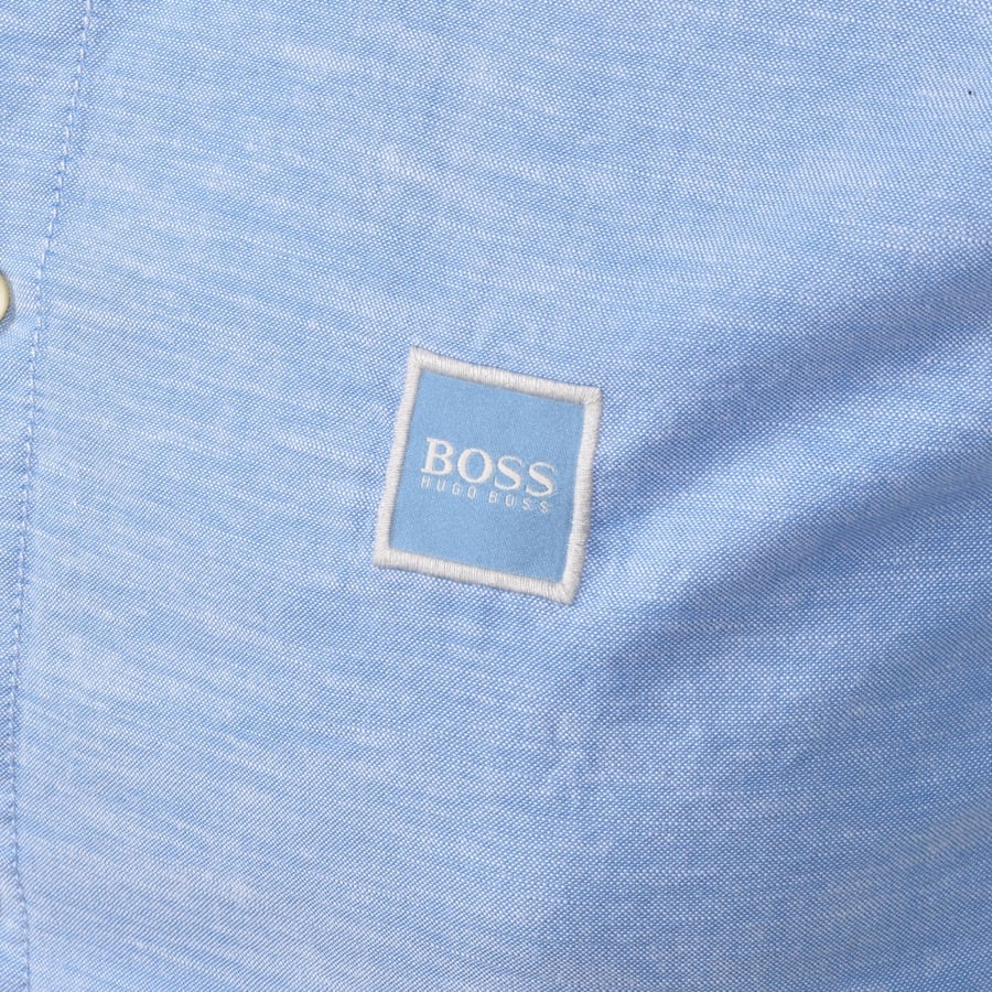 Alternative Image for ProductBOSS Magneton Slim Short Sleeved Shirt Blue3